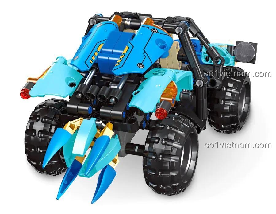 Xe Địa Hình X-1 JIESTAR 91006 với thiết kế biến hình độc đáo, đồ chơi lắp ráp cho bé trai 6 tuổi, giá tiết kiệm.