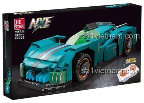 Hộp bộ đồ chơi JIESTAR 92028 Siêu xe Peugeot 9X8, đồ chơi mô hình xe đua điều khiển từ xa, giá rẻ cho bé trai 6 tuổi