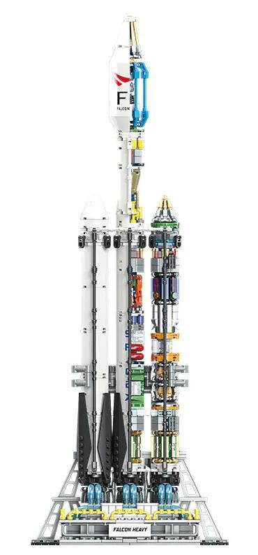 Bộ lắp ghép Tên lửa Vận tải Falcon Heavy JIESTAR JJ9031, mô hình tên lửa không gian cho bé trai 8 tuổi, khám phá vũ trụ với giá tốt.