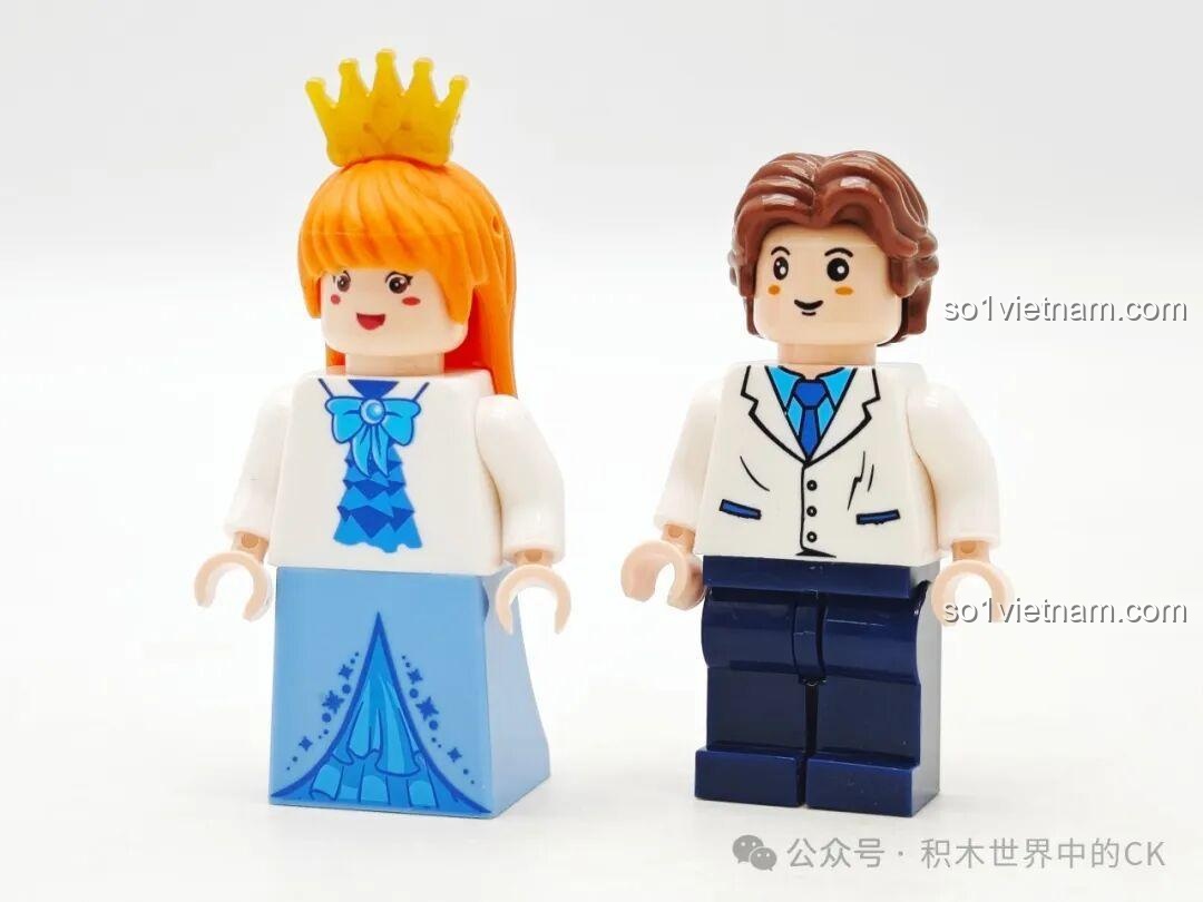 Hai minifigures người làm vườn nam và nữ của bộ đồ chơi JIESTAR JJ9044 Vườn Bách Thảo.