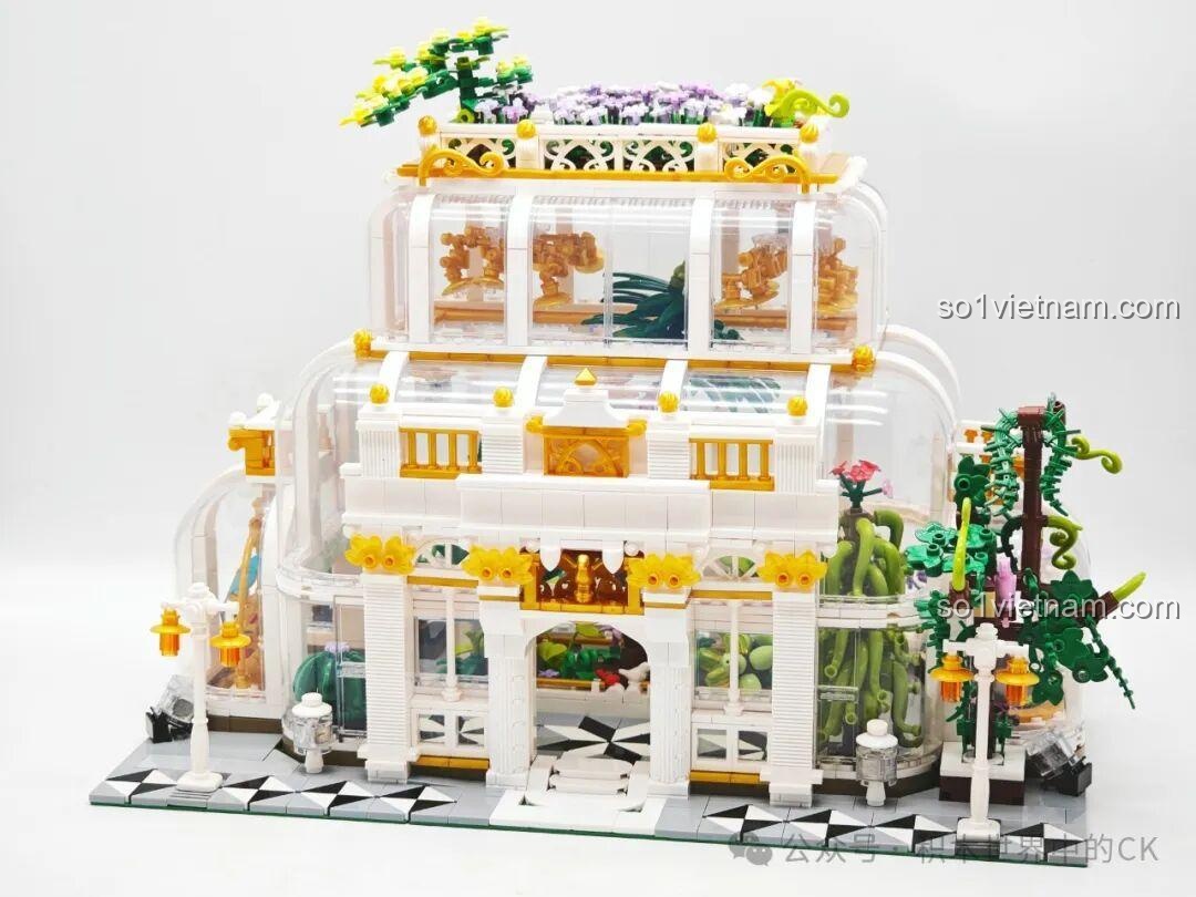 Mô hình JIESTAR JJ9044 Vườn Bách Thảo Tân Cổ Điển hoàn thành, nhìn từ góc bên phải.