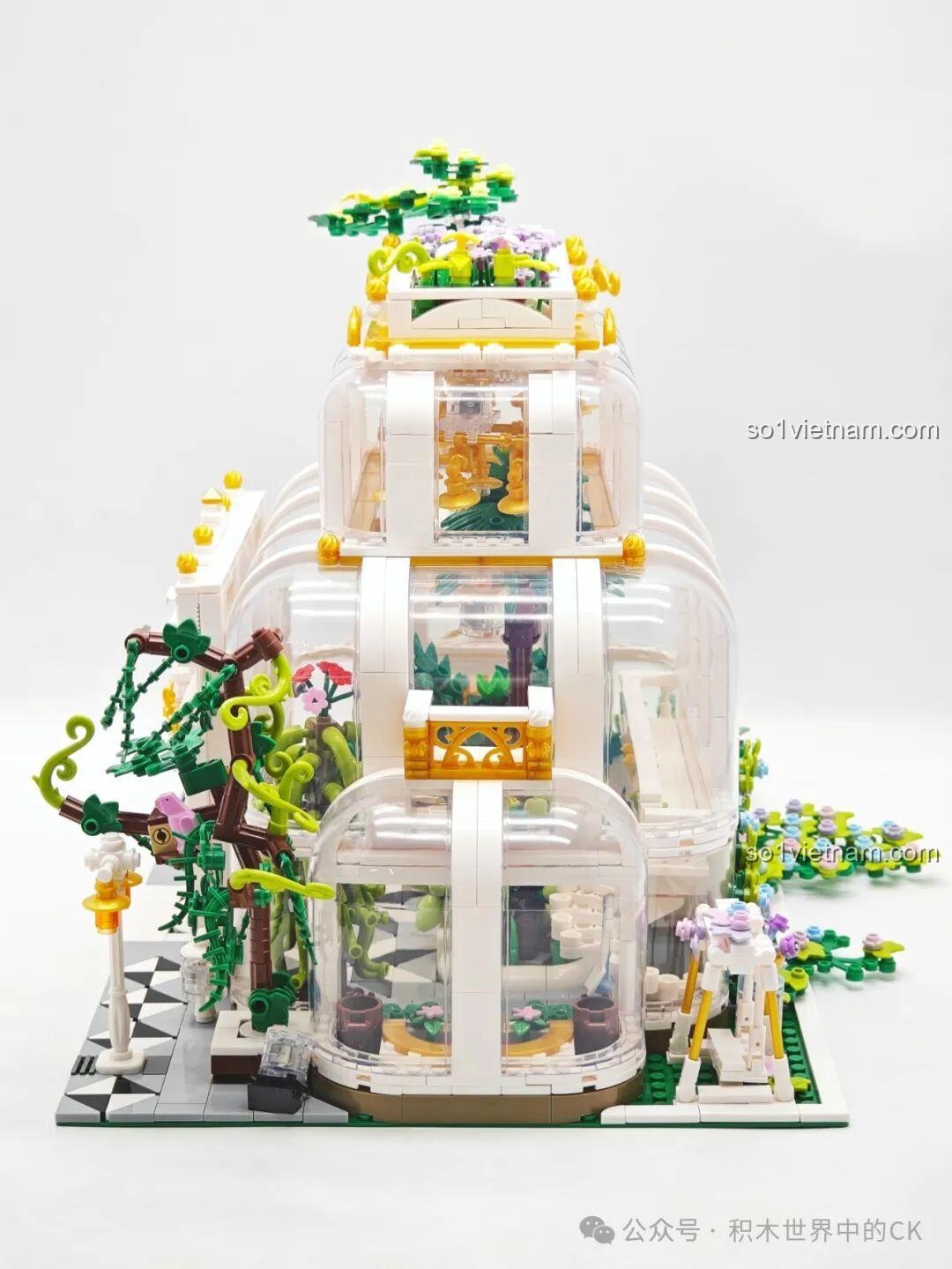 Mô hình JIESTAR JJ9044 Vườn Bách Thảo Tân Cổ Điển hoàn thành, nhìn từ góc bên trái.