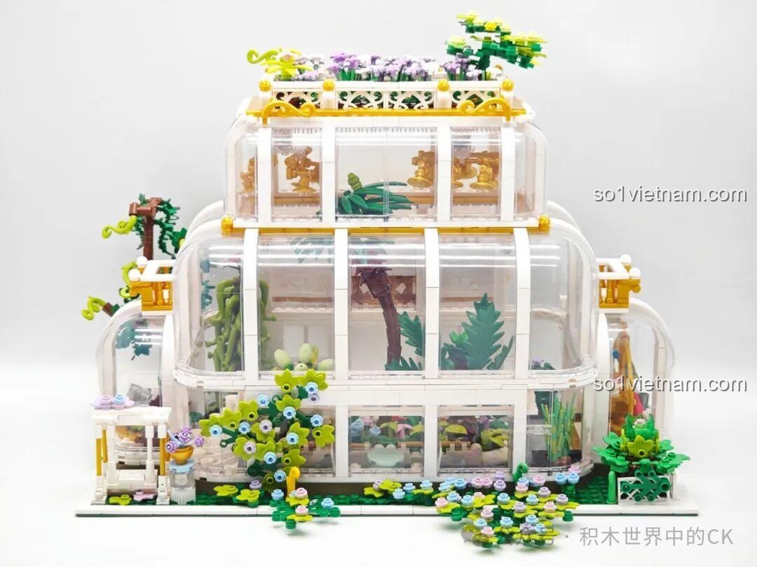 Mô hình JIESTAR JJ9044 Vườn Bách Thảo Tân Cổ Điển hoàn thành, nhìn từ góc cao.