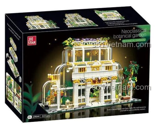 Hộp bộ xếp hình JJ9044 Vườn Bách Thảo Tân Cổ Điển của JIESTAR, đồ chơi xây dựng cho trẻ 6 tuổi, giá rẻ.