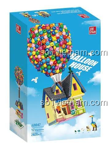 Hộp đồ chơi JIESTAR JJ9047 Ngôi Nhà Khinh Khí Cầu, bộ xếp hình Ngôi Nhà Bay 2626 mảnh, quà tặng cho bé trai bé gái