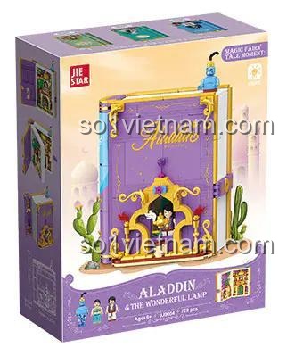 Hộp đồ chơi mô hình Sách truyện Aladdin JIESTAR JJ9054, tái hiện cổ tích, quà tặng sáng tạo cho trẻ 6 tuổi
