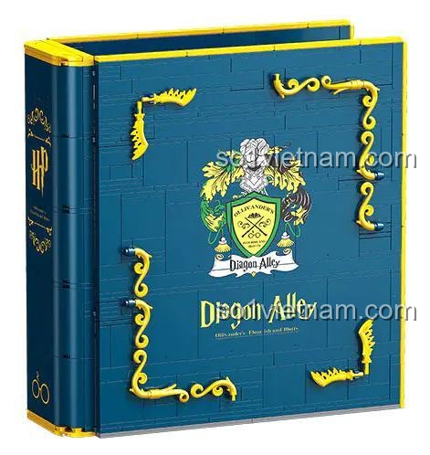 Bộ lắp ghép Sách Thế Giới Phù Thủy JIESTAR JJ9058 mở ra cảnh Diagon Alley với Tiệm Đũa Phép và Hiệu Sách, có đèn LED, phù hợp cho fan Harry Potter 14+ tuổi, giá tốt.