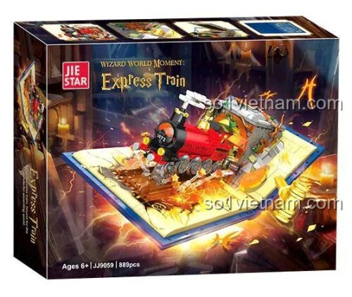 Hộp bộ xếp hình JJ9059 Tàu Tốc Hành Phù Thủy JIESTAR, đồ chơi Harry Potter cho bé 6 tuổi, giá rẻ