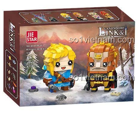 Hộp bộ lắp ghép Link đồ chơi mô hình Ganondorf đồ chơi xếp hình Link, món quà giá trị cho bé trai 6 tuổi.