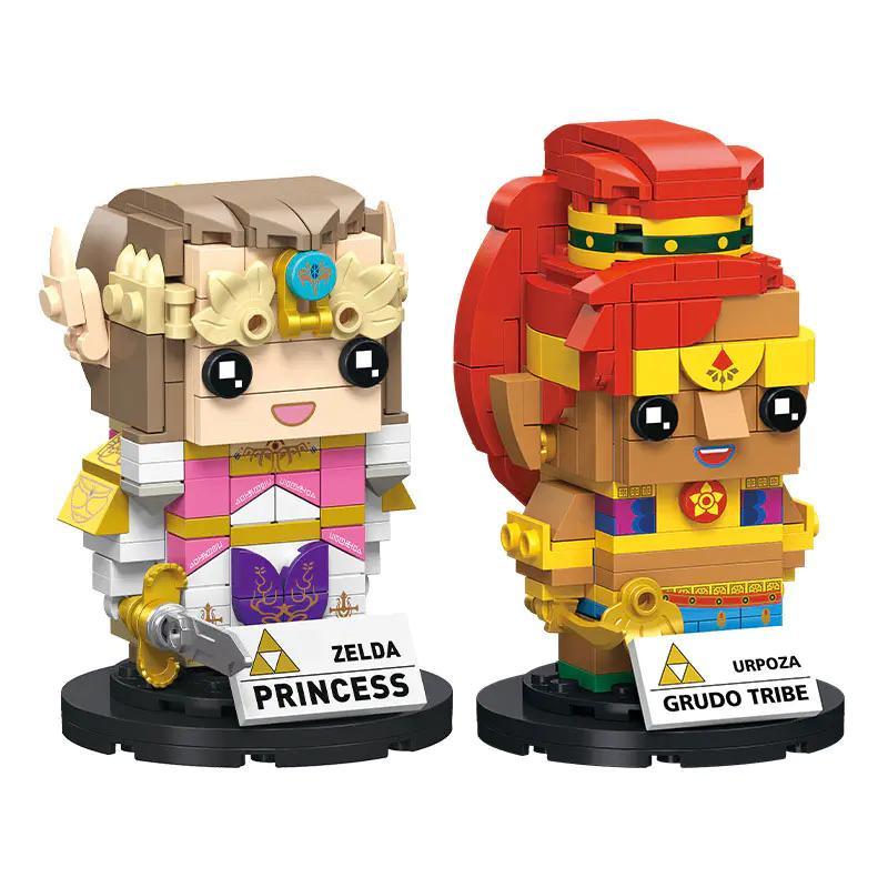 Bộ lắp ghép JIESTAR JJ9063 Zelda và Urbosa, mô hình BrickHeadz độc đáo của Công chúa Zelda và Chiến binh Urbosa, đồ chơi mô hình giá tốt cho bé gái 6 tuổi.