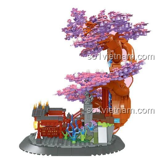 Mô hình Cây Anh Đào Thần JIESTAR JJ9064, đồ chơi xây dựng Mô hình Cây Anh Đào Thần, bộ lắp ghép Cây Anh Đào Thần cho bé gái 8 tuổi, chất lượng cao