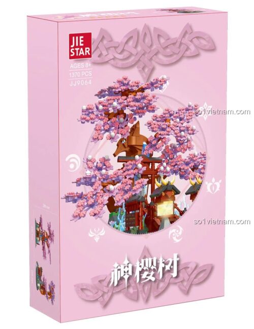 bộ lắp ghép Cây Hoa Anh Đào Thần JIESTAR JJ9064, đồ chơi mô hình Cây Hoa Anh Đào Thần 1370 chi tiết, đồ chơi lắp ghép Cây Thần Sakura cho bé gái 8 tuổi, giá tốt