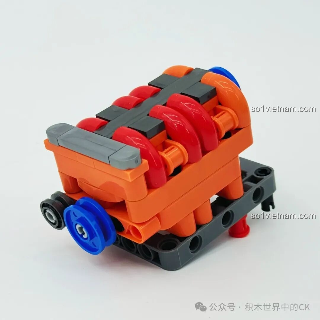 Khối động cơ V8 được lắp ráp riêng biệt cho mô hình JIESTAR JJ9069 Peterbilt 389. Review JIESTAR JJ9069 Peterbilt 389.