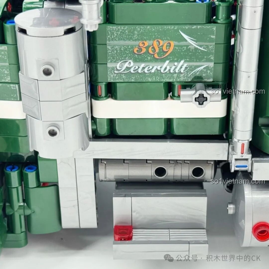 Cần số và các chi tiết bên trong cabin của mô hình JIESTAR JJ9069 Peterbilt 389. Review JIESTAR JJ9069 Peterbilt 389.