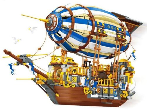 Bộ lắp ghép Phi thuyền Steampunk JIESTAR JJ9126 3272 mảnh, đồ chơi mô hình Tàu bay hơi nước Steampunk cho con trai 14 tuổi giá rẻ.