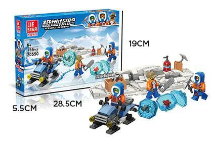 Bộ đồ chơi JIESTAR 20550 Đội Thám Hiểm Tuyết mô hình xe trượt tuyết