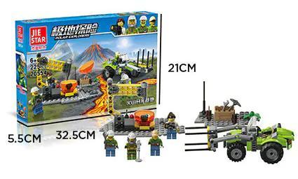 Hộp bộ đồ chơi Căn cứ Khai thác Núi lửa JIESTAR 20554