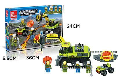 Bộ đồ chơi JIESTAR 20556 Xe Leo Núi Lửa với bánh xích địa hình, cần cẩu điều chỉnh, 328 chi tiết, phù hợp cho bé trai 6 tuổi