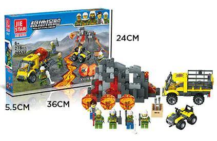 Hộp sản phẩm JIESTAR 20557 Đội Vận Chuyển Kho Báu Núi Lửa