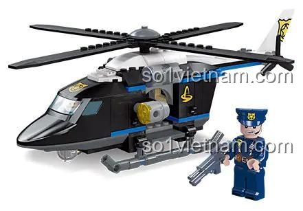 Trực thăng Cảnh sát JIESTAR 54111 với 2 minifigure