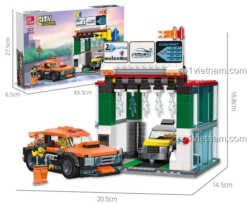 Kích thước hộp và mô hình Trạm rửa xe toàn cầu JIESTAR 55010