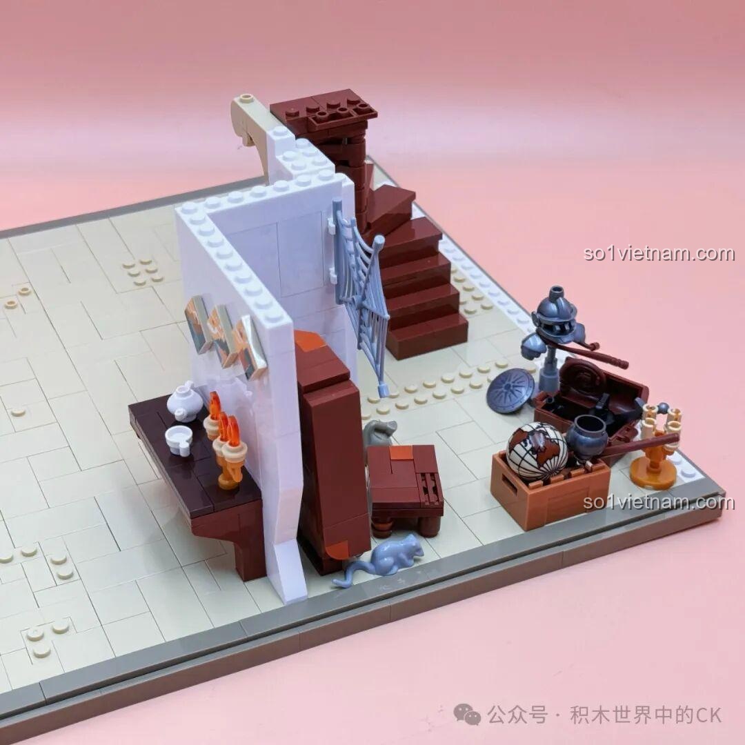 Mô hình lắp ghép JIESTAR 57015 Thư viện Châu Âu - cầu thang