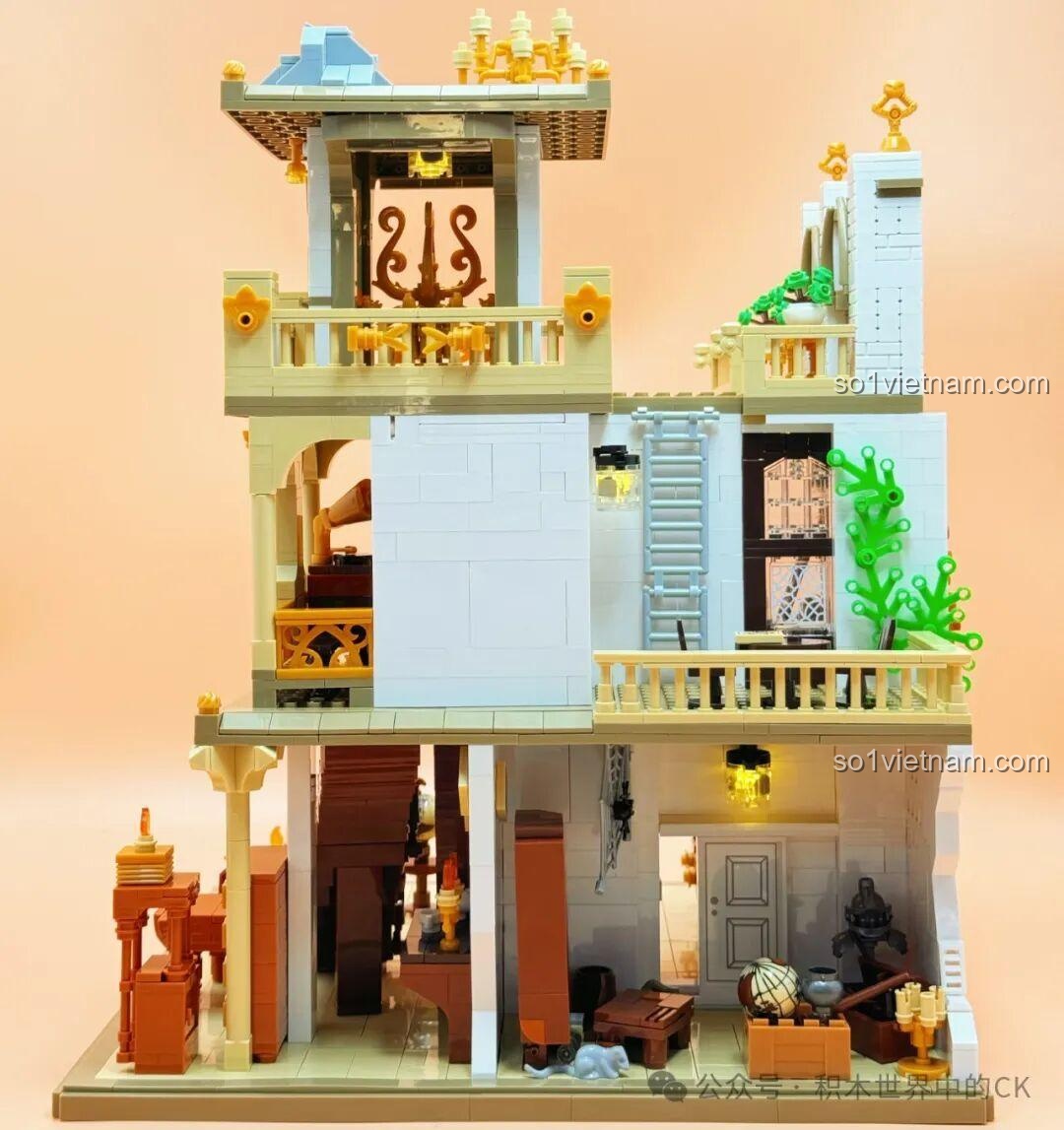 Mô hình lắp ghép JIESTAR 57015 Thư viện Châu Âu - cửa sổ màu