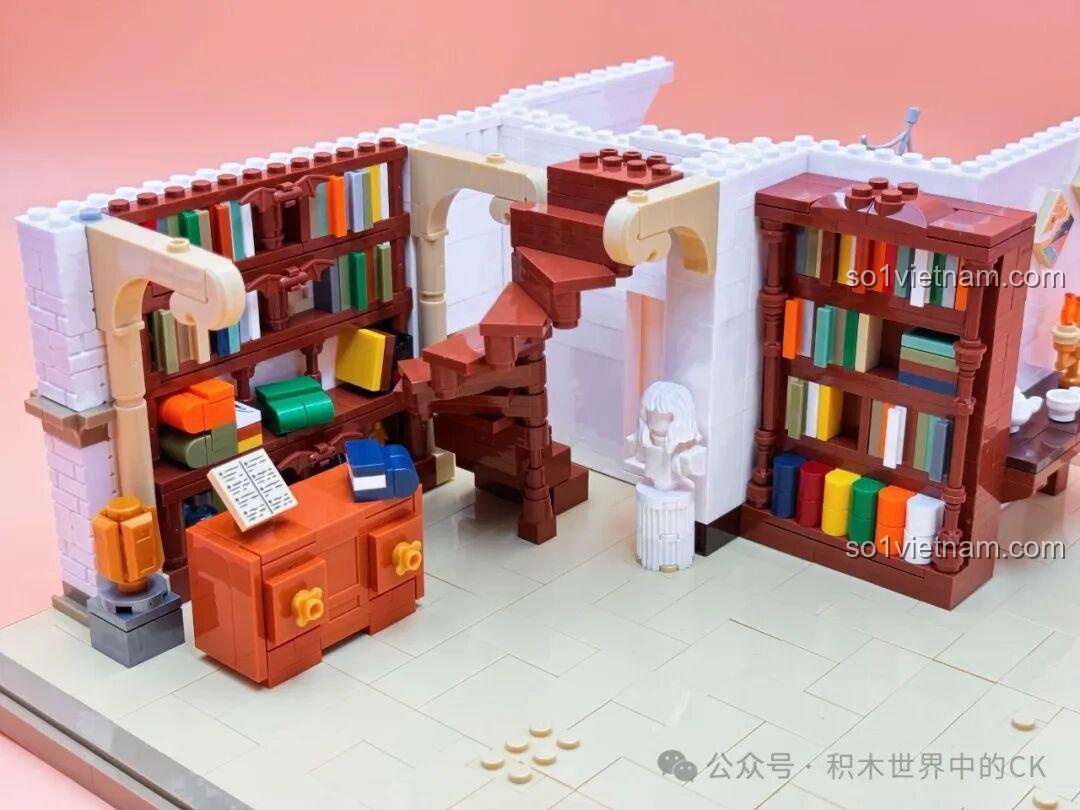 Mô hình lắp ghép JIESTAR 57015 Thư viện Châu Âu - đèn trần