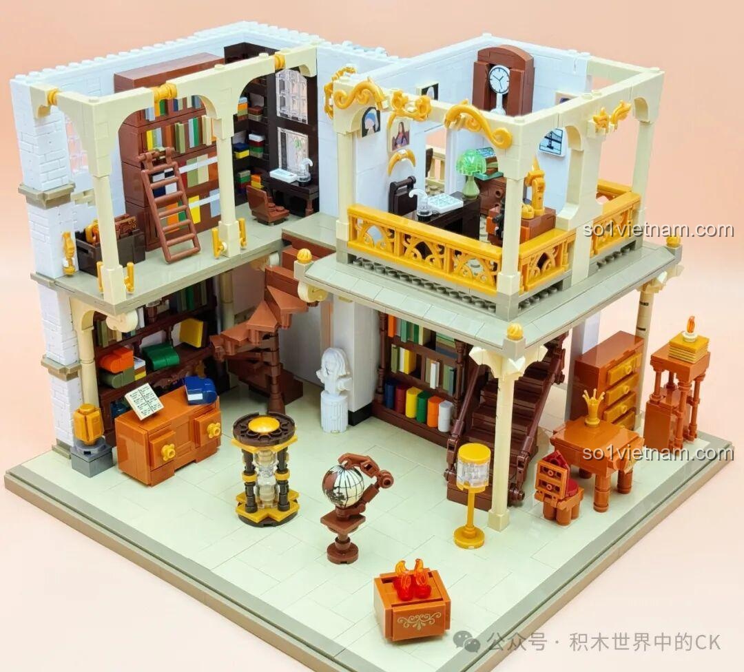 Mô hình lắp ghép JIESTAR 57015 Thư viện Châu Âu - tranh tường