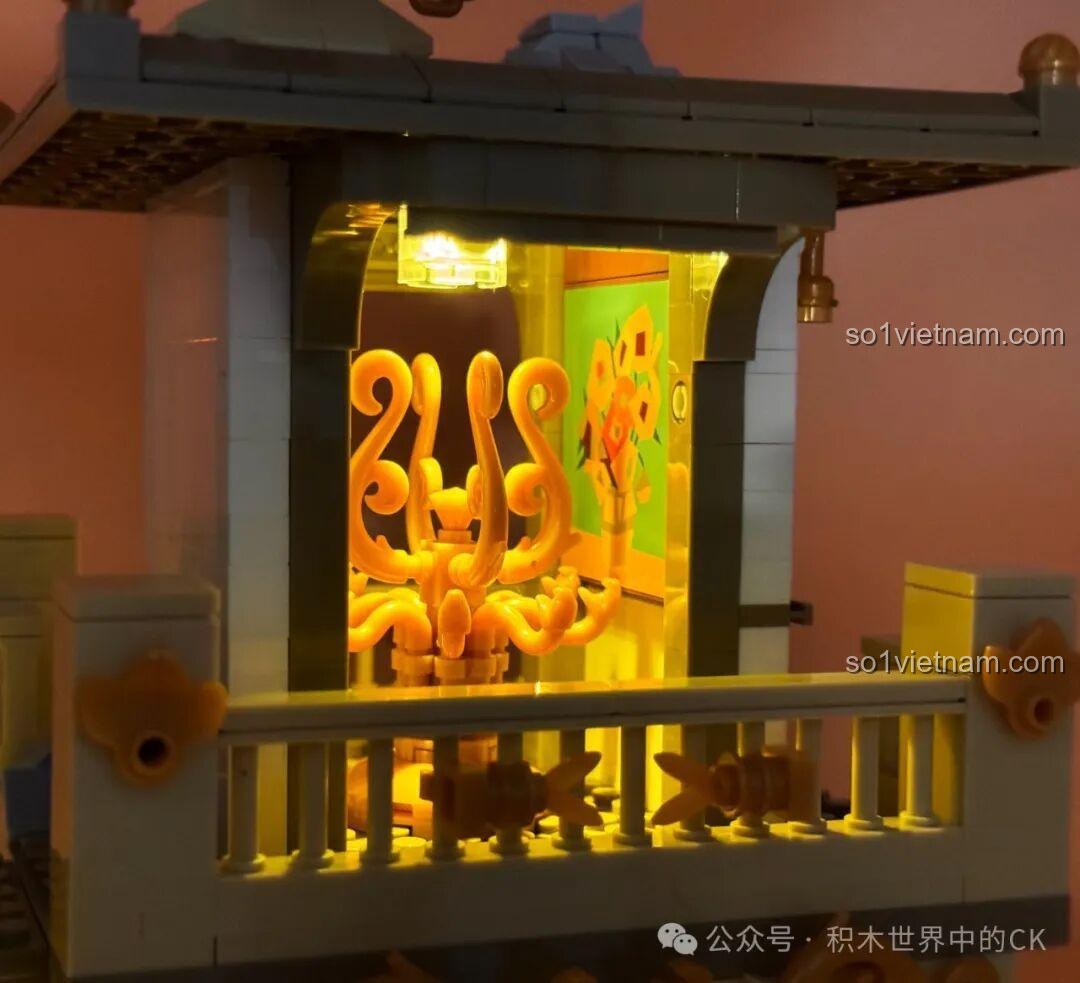 Mô hình lắp ghép JIESTAR 57015 Thư viện Châu Âu - với đèn LED sáng trọng nội thất