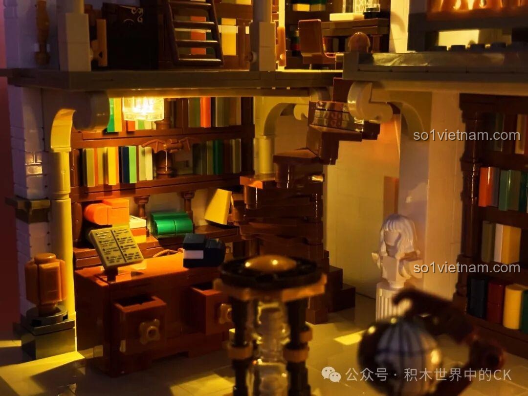 Mô hình lắp ghép JIESTAR 57015 Thư viện Châu Âu - với đèn LED sáng trọng