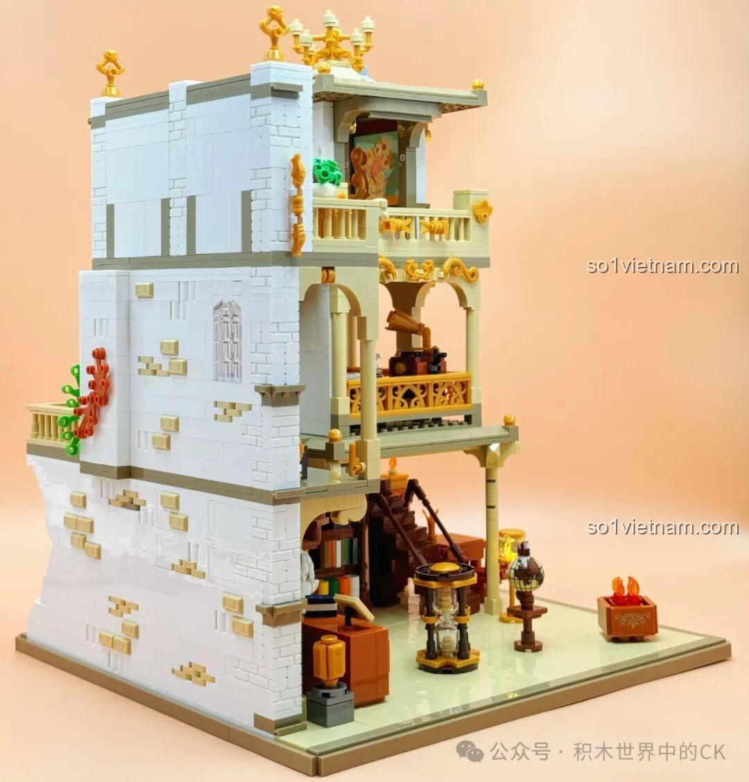 Mô hình lắp ghép JIESTAR 57015 Thư viện Châu Âu - với đèn sáng