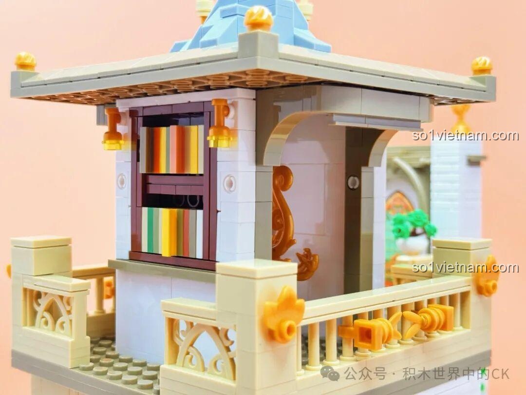 Mô hình lắp ghép JIESTAR 57015 Thư viện Châu Âu - với đèn trang trí nội thất