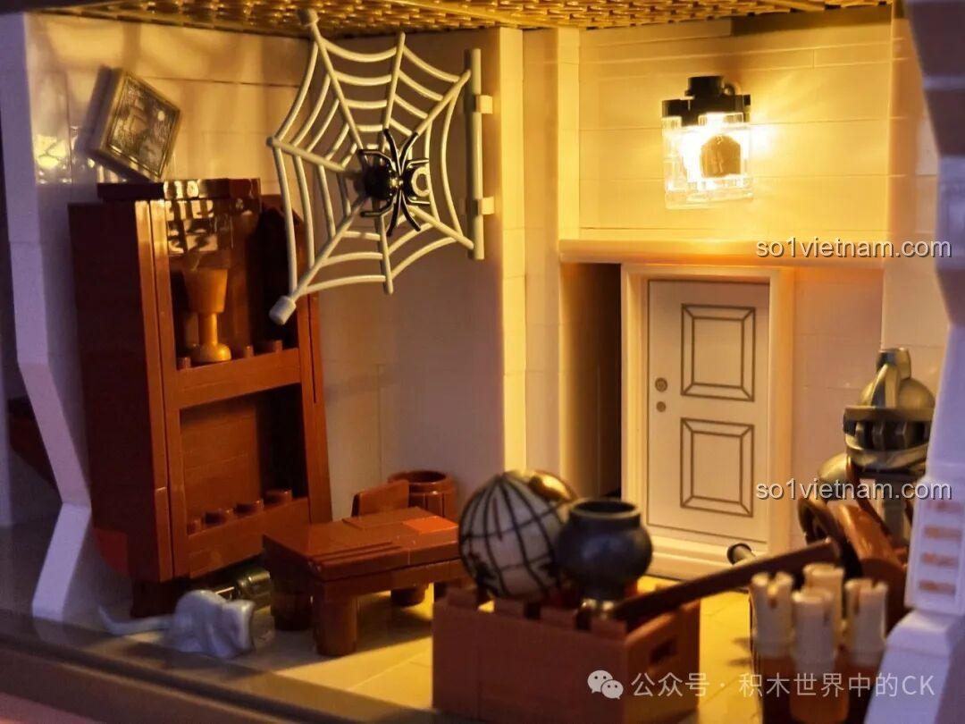 Mô hình lắp ghép JIESTAR 57015 Thư viện Châu Âu - với đèn trang trí tổng thể