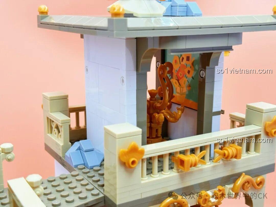 Mô hình lắp ghép JIESTAR 57015 Thư viện Châu Âu - với đèn trang trí