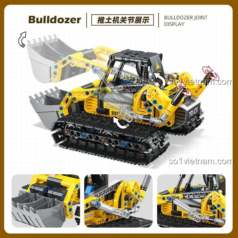 JIESTAR 57017 Xe ủi 399 chi tiết Tương thích LEGO® Technic cho bé trai 6 tuổi