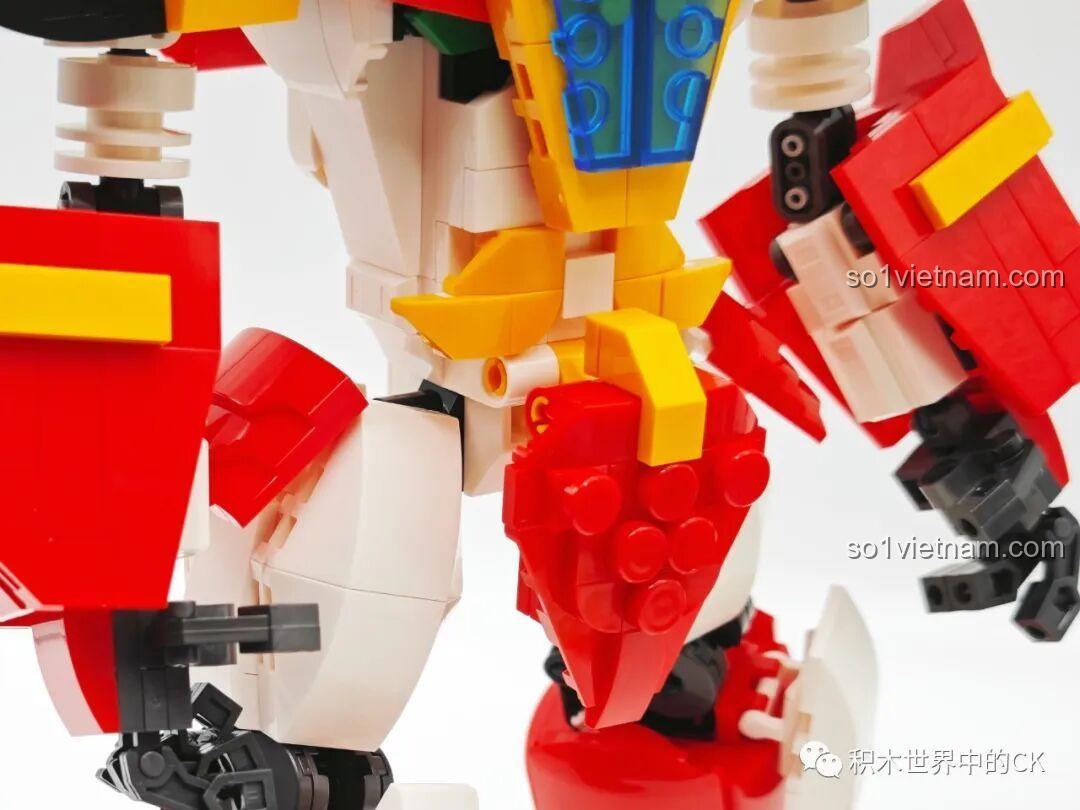 Mô hình Robot Chiến Binh Trái Đất JIESTAR 58033 với nền sáng tạo nhìn từ bên