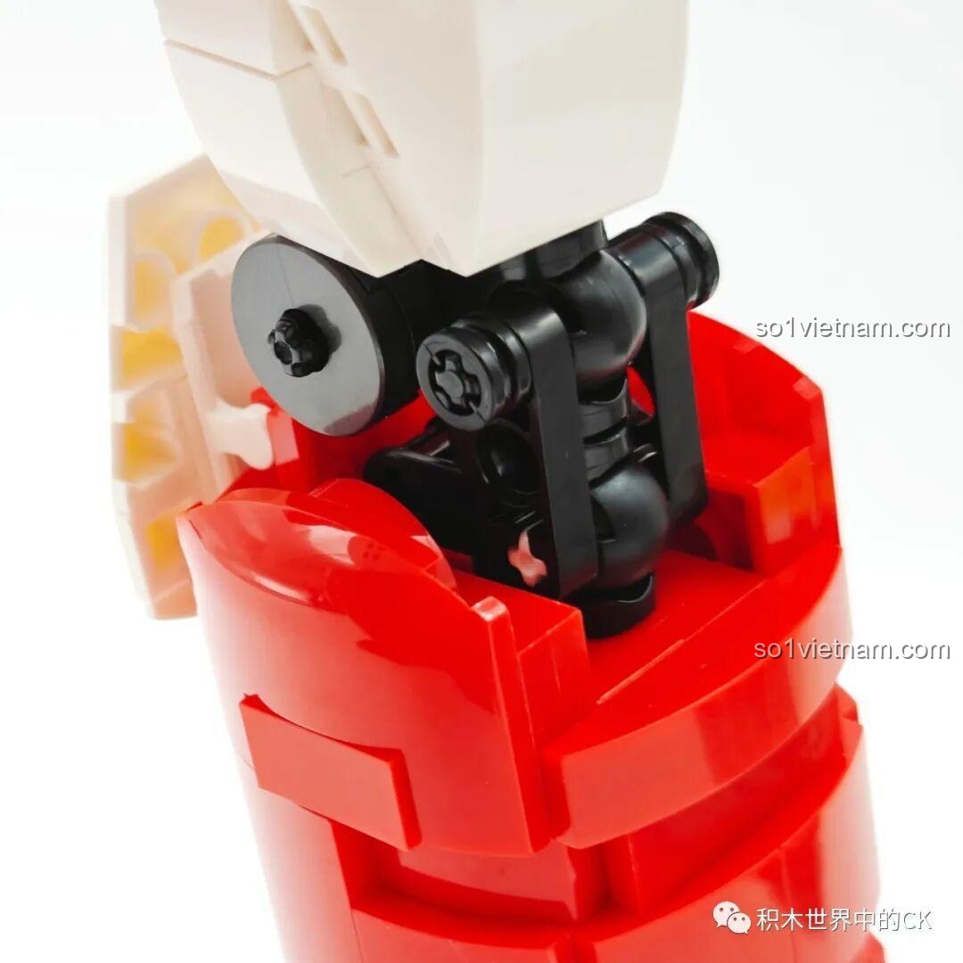 Chi tiết chân Robot Chiến Binh Trái Đất JIESTAR 58033 trên nền sáng tạo