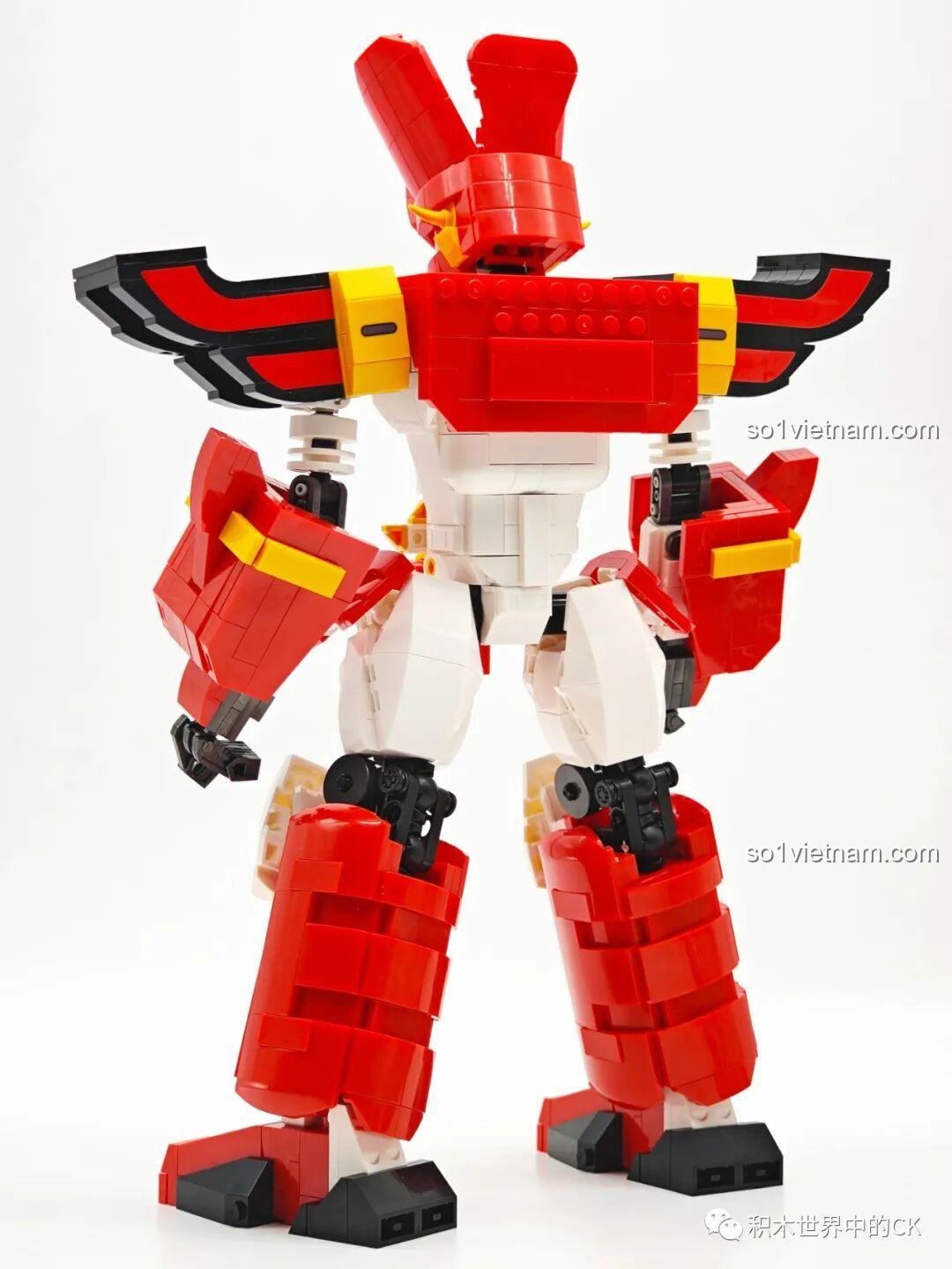 Mô hình Robot Chiến Binh Trái Đất JIESTAR 58033 trên đế trưng bày