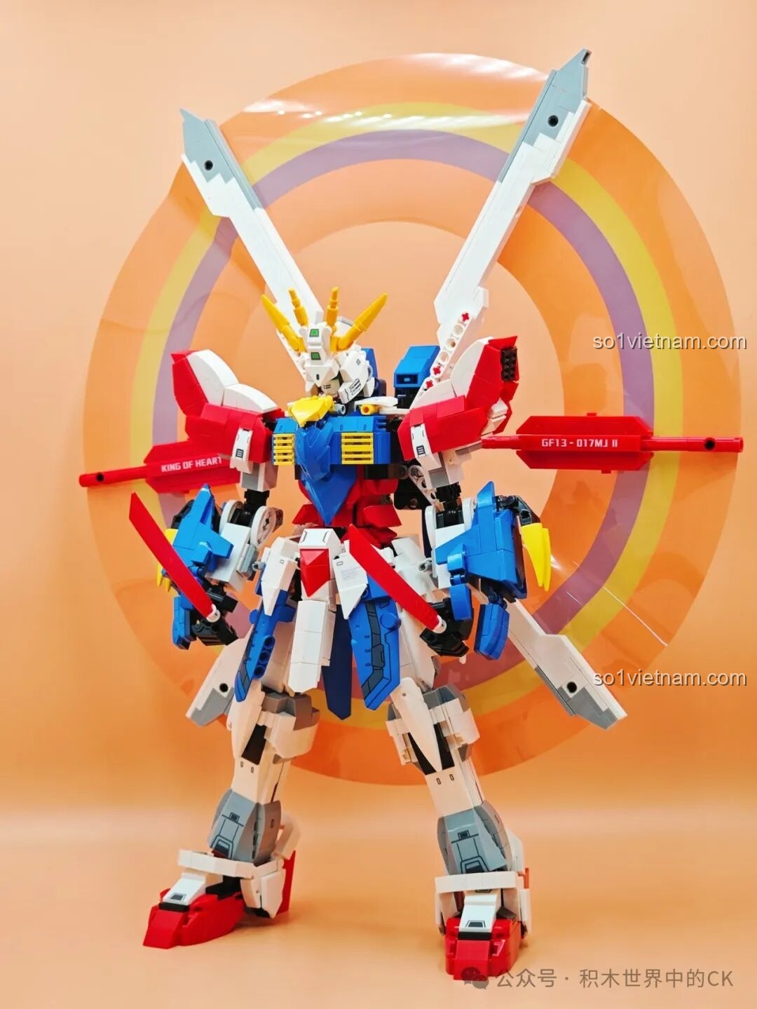 Lắp ráp phần lưng của JIESTAR 58107 God Iron-Blooded