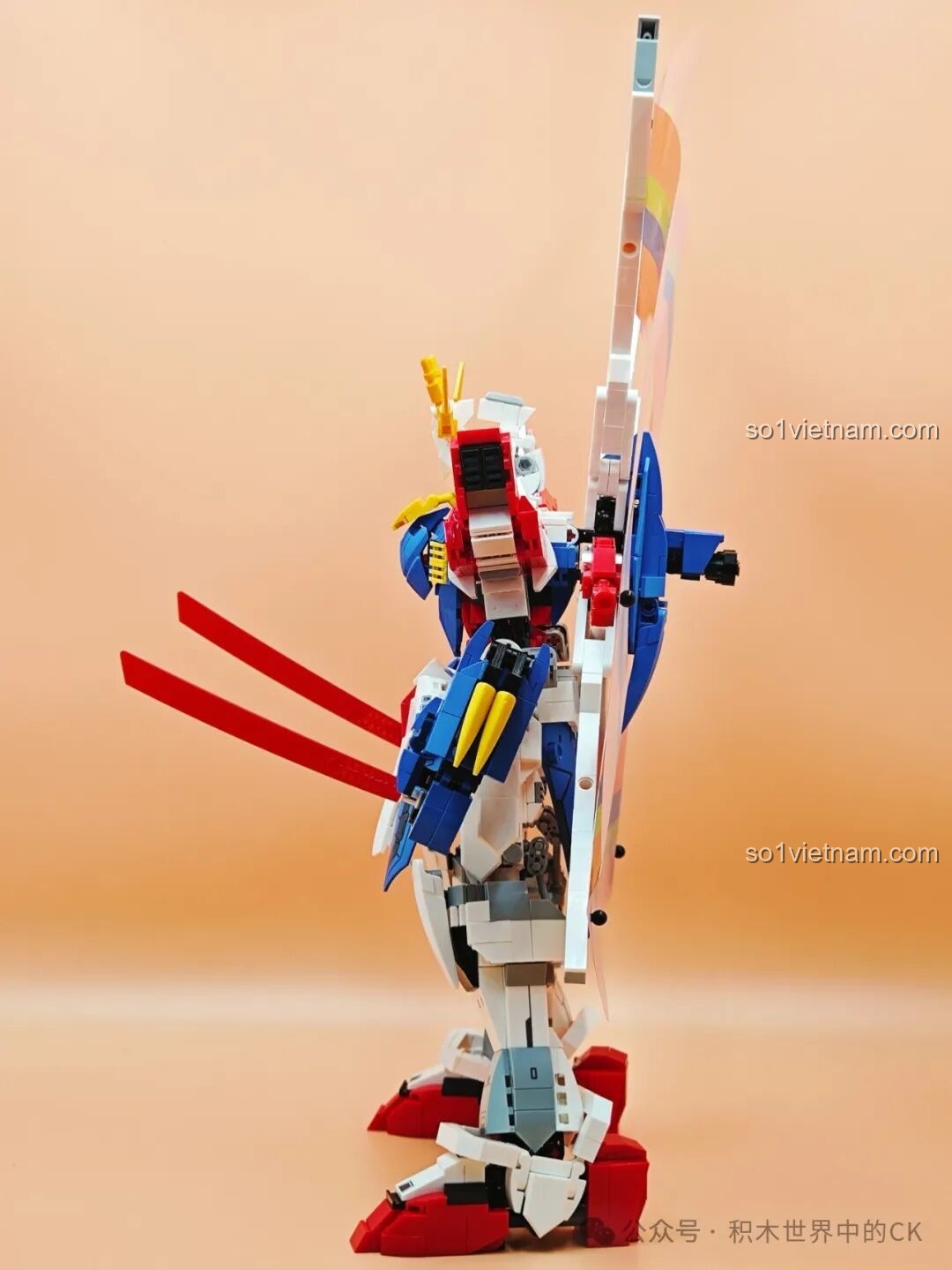 Lắp ráp cánh phụ kiện của JIESTAR 58107 God Iron-Blooded