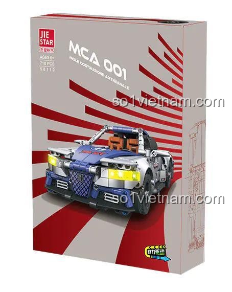 Hộp sản phẩm JIESTAR 58119 Xe Hồi Lực Tốc Độ Kinh Hoàng Bộ Lắp Ghép 718 Mảnh Cho Bé Trai 6 Tuổi