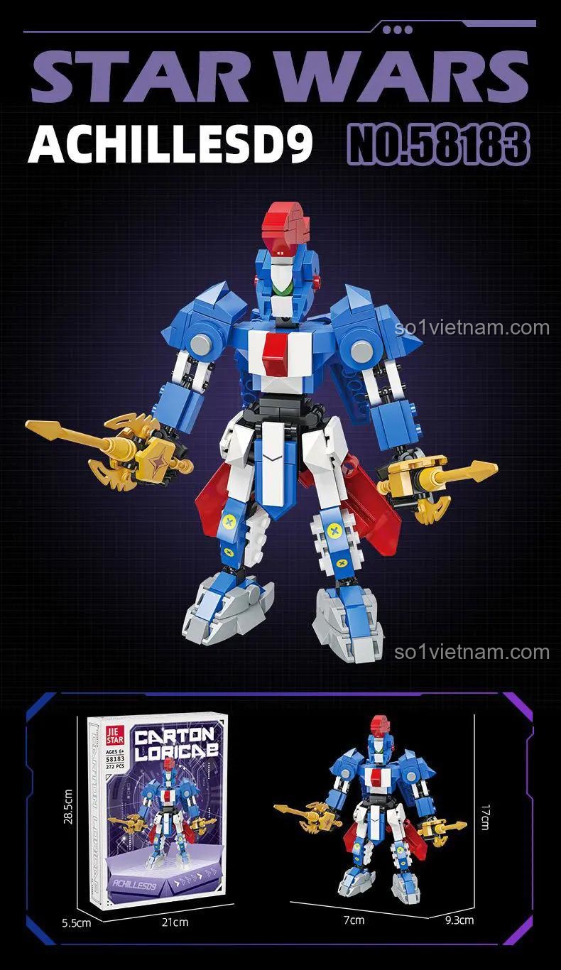 Hộp sản phẩm Robot Achillesd9 JIESTAR 58183 - Bộ lắp ghép Robot Achillesd9