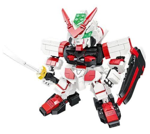 Mô hình Gundam Astray Red JIESTAR 58193, bộ lắp ghép robot chiến đấu, đồ chơi lắp ráp cho bé trai 6 tuổi, chi tiết cao, màu đỏ trắng xanh lá, vũ khí kiếm