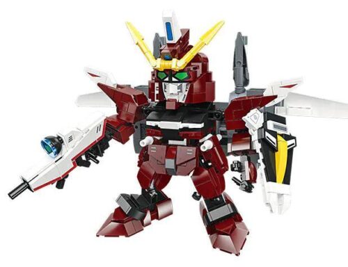 Mô hình Robot Justice JIESTAR 58195 772 mảnh ghép, đồ chơi lắp ghép cho bé trai 6 tuổi, màu đỏ trắng xám vàng, kích thước 19.5x17x19cm