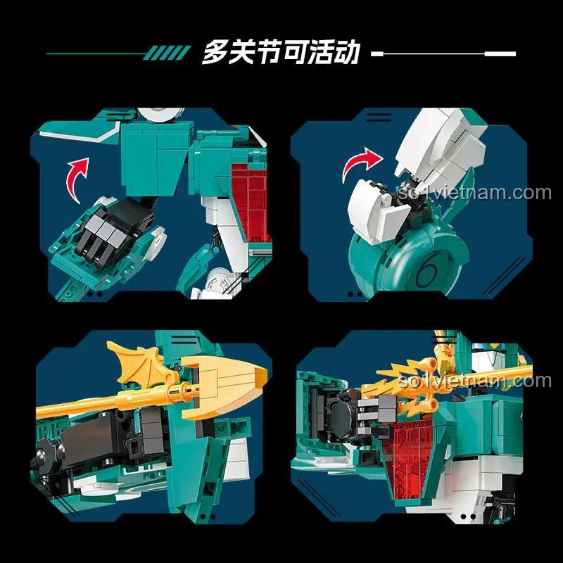 Robot Biến Hình JIESTAR 58210 Storm Warrior - Khớp nối đa khớp cử động linh hoạt, 1274 chi tiết