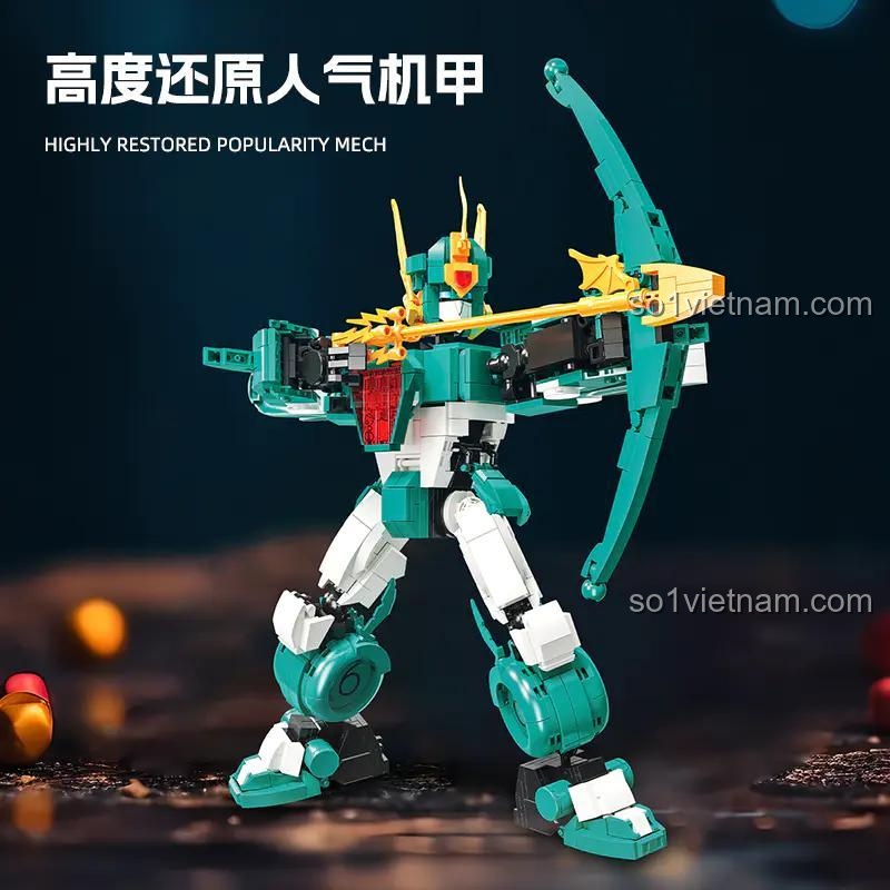 Mô hình Robot Biến Hình JIESTAR 58210 Storm Warrior - Thiết kế cao cấp, 1274 chi tiết, khớp nối đa khớp