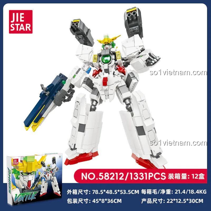 Hộp sản phẩm Robot Mecha Tinh Xảo JIESTAR 58212 1331 Mảnh Ghép Tinh Xảo Cho Bé Trai 6 Tuổi