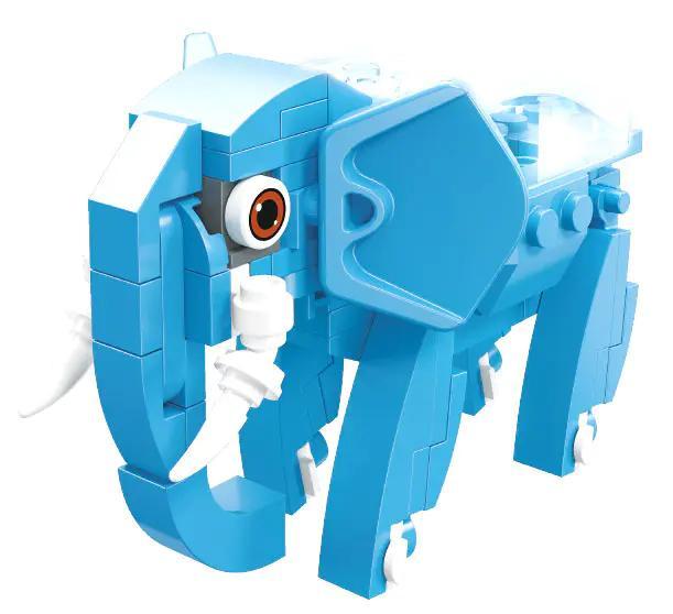 Bộ lắp ghép mô hình Voi Hoang Dã JIESTAR 58240 màu xanh dương, đồ chơi lắp ghép cho bé 6 tuổi, đồ chơi giáo dục phát triển trí tuệ