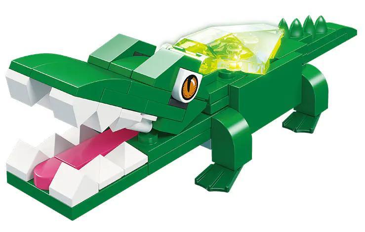 Bộ Lắp Ghép Mô Hình Cá Sấu Hoang Dã JIESTAR 58241 - Mô hình cá sấu chi tiết, màu sắc sống động, đồ chơi giáo dục cho bé 6 tuổi